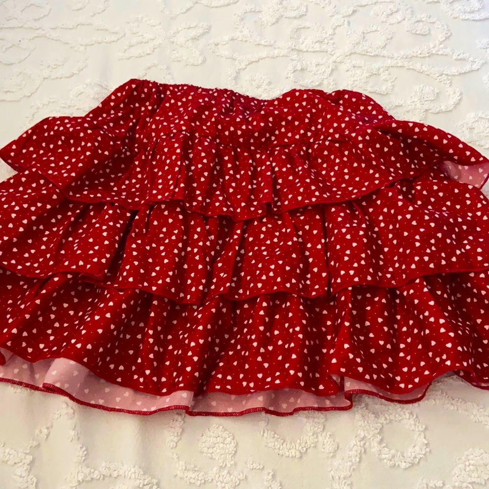 red heart skirt